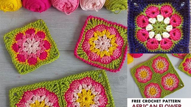 11+ African Granny Square Pattern Free