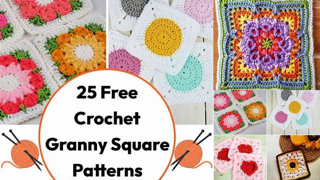 25+ Best Free Printable Crochet Granny Square Patterns Pdf