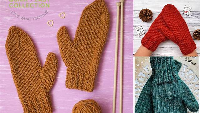 23+ Best Simple Free Knitting Patterns For Mittens On Two Needles Uk