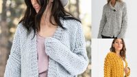 90+ Chunky Free Knitting Patterns Ladies Cardigans Jackets