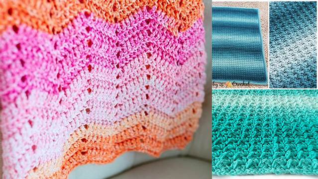 61+ Crochet Afghan Patterns For Ombre Yarn