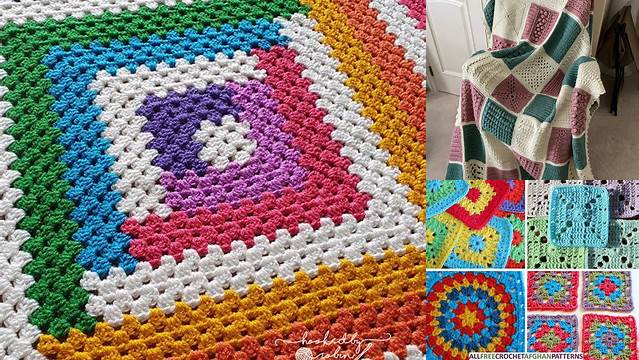 90+ Crochet Afghan Patterns Granny Square