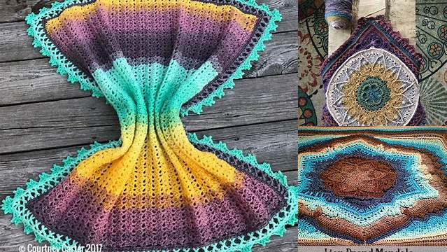 19+ Crochet Afghan Patterns Using Lion Brand Mandala Yarn