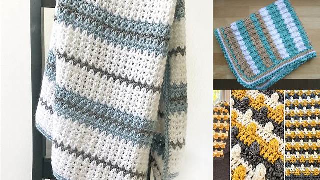 28+ Crochet Blanket Pattern Three Colors