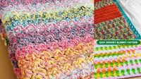 65+ Crochet Blanket Pattern Variegated Yarn