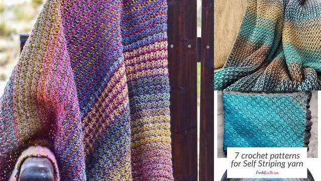 73+ Crochet Blanket Patterns For Self Striping Yarn