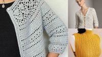 61+ Crochet Blouse Jacket Designs For Winter