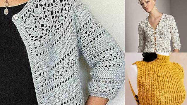 61+ Crochet Blouse Jacket Designs For Winter