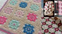 52+ Crochet Flower Blanket Pattern Free Easy