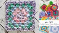 68+ Crochet Granny Square Free Patterns Round Up