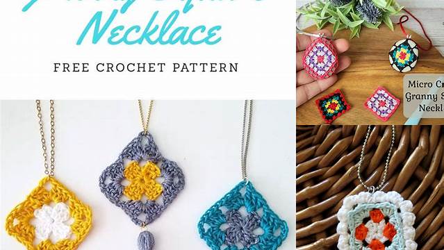 19+ Crochet Granny Square Necklace Pattern