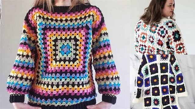 51+ Crochet Granny Square Pattern Jumper