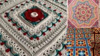 65+ Crochet Square Afghan Pattern