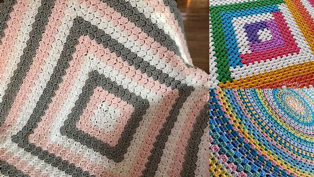 68+ Crochet Square Blanket In The Round Free Pattern