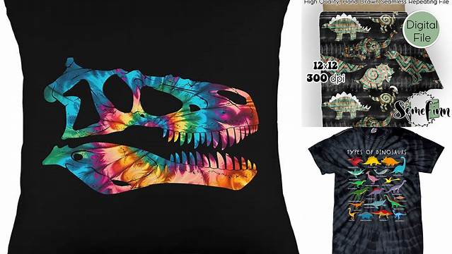 15+ Dinosaur Tie Dye Pattern