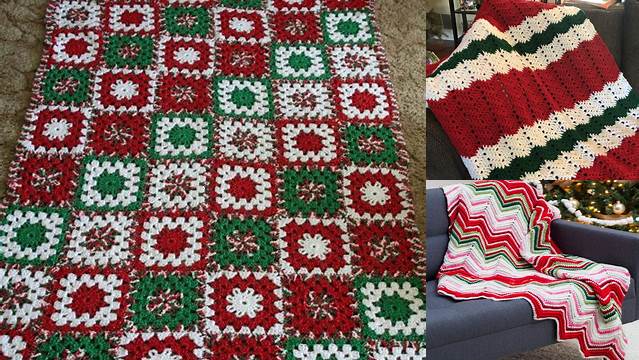 81+ Easy Christmas Crochet Blanket Patterns