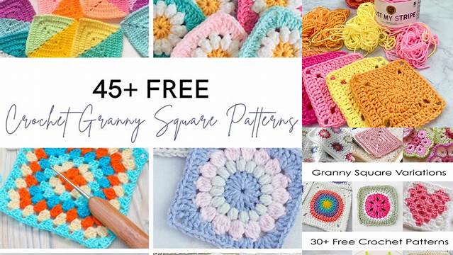 50+ Easy Crochet Granny Square Patterns For Beginners