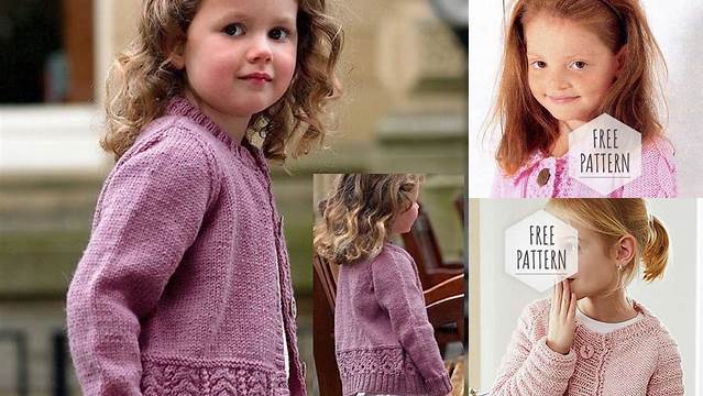 90+ Easy Free Knitting Patterns For Children's Cardigans