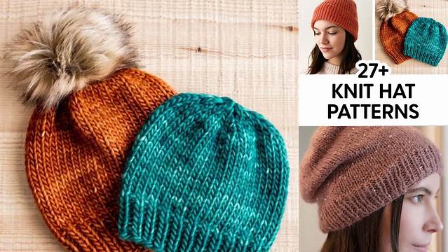 5+ Easy Knit Hat Patterns For Beginners