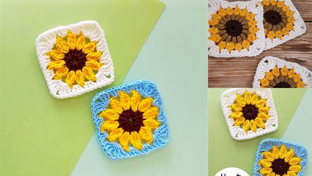 42+ Easy Sunflower Granny Square Pattern For Beginners