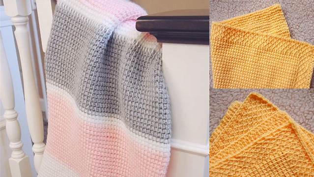 48+ Easy Tunisian Crochet Baby Blanket Patterns Free