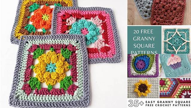 8+ Easy Unusual Granny Square Crochet Patterns Free