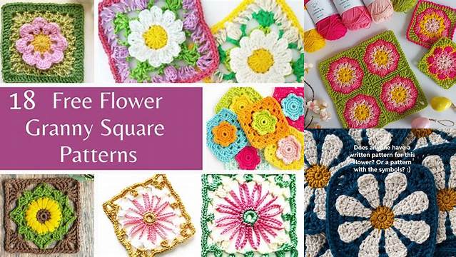 43+ Floral Granny Square Patterns Free