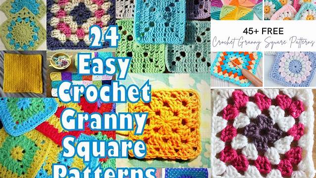 79+ Free 12 Granny Square Crochet Patterns For Beginners