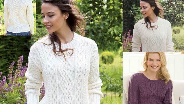 75+ Free Aran Knitting Patterns For Ladies Jumpers