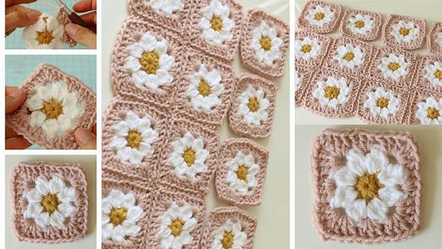 33+ Free Crochet Daisy Granny Square Pattern For Beginners