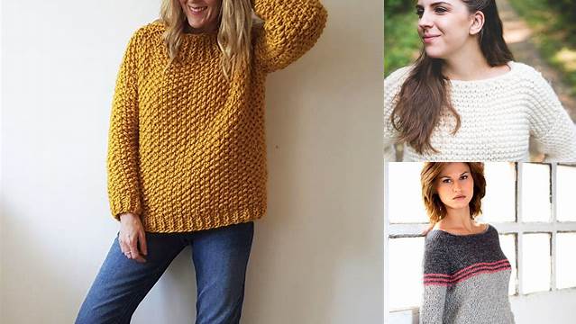 25+ Free Easy Knitting Patterns For Ladies Jumpers