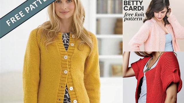 97+ Free Easy Knitting Patterns For Women's Cardigans