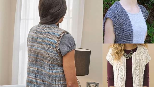 15+ Free Easy Vest Knitting Patterns For Beginners Straight Needles