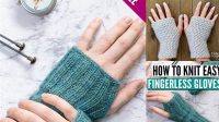 7+ Free Knitted Fingerless Gloves Pattern For Beginners Youtube