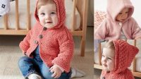 85+ Free Knitting Pattern Baby Hooded Cardigan