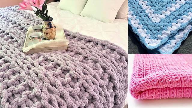 28+ Free Knitting Pattern Chenille Yarn Baby Blanket