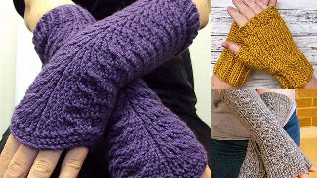 64+ Free Knitting Pattern Fingerless Gloves Straight Needles Pdf