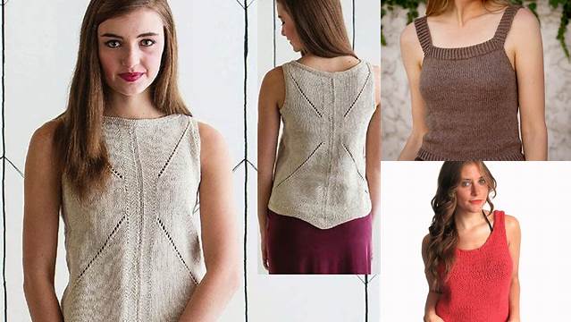 63+ Free Knitting Pattern For A Ladies Tank Top