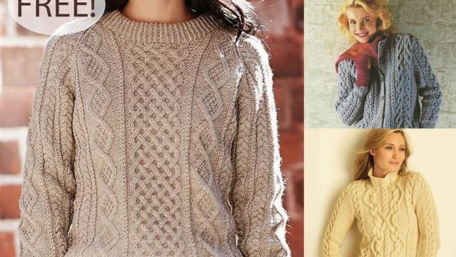 55+ Free Knitting Pattern For Aran Sweater With Directions