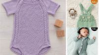 25+ Free Knitting Pattern For Baby Romper Set