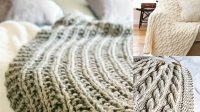 66+ Free Knitting Pattern For Chunky Cable Throw