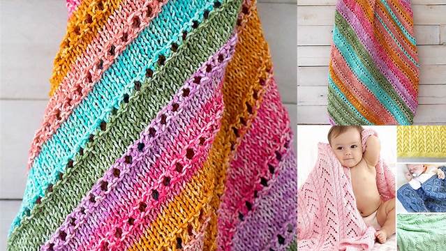 74+ Free Knitting Pattern For Diagonal Baby Blanket