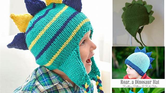 76+ Free Knitting Pattern For Dinosaur Hat