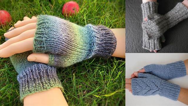 11+ Free Knitting Pattern For Half Finger Gloves Using 2 Needles