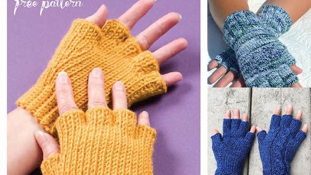 9+ Free Knitting Pattern For Half Finger Gloves