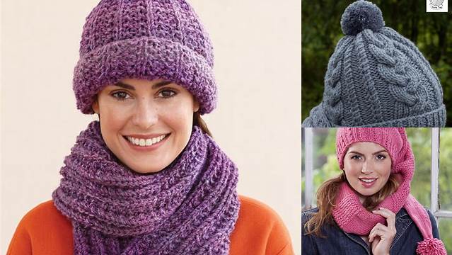 4+ Free Knitting Pattern For Hat With Scarf Attached Straight Needles