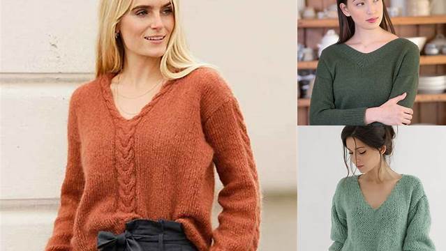 87+ Free Knitting Pattern For Ladies V Neck Jumper