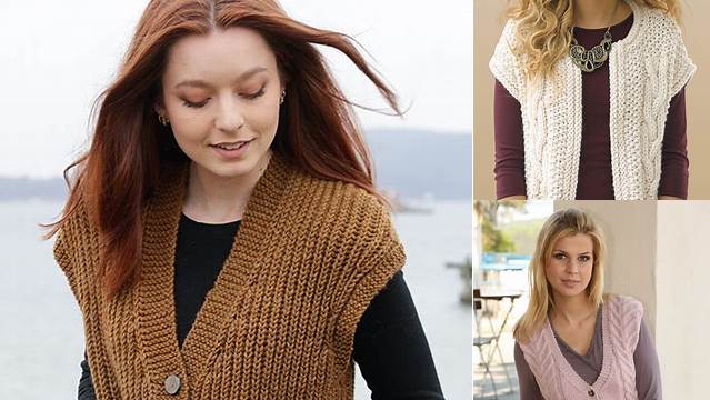 40+ Free Knitting Pattern For Open Front Vest