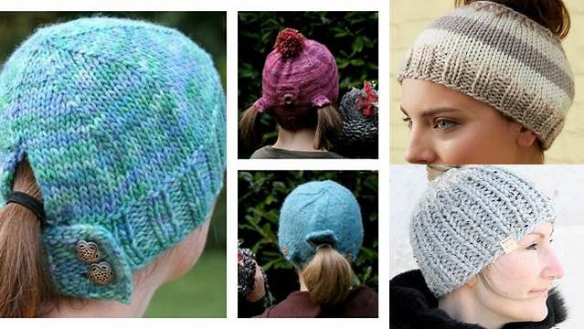 14+ Free Knitting Pattern For Ponytail Hat