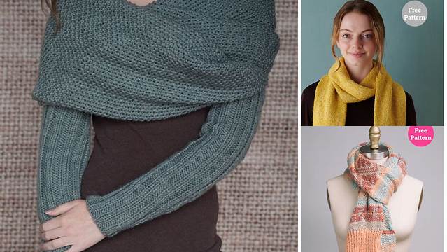 81+ Free Knitting Pattern For Scarf With Sleeves Pdf